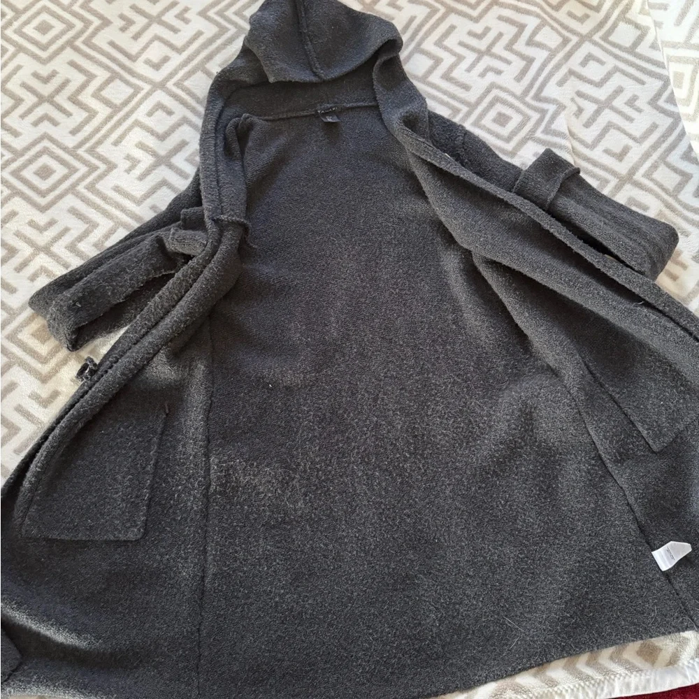 Tahari Charcoal Teddy Jacket with Hood - Picture 3 of 4